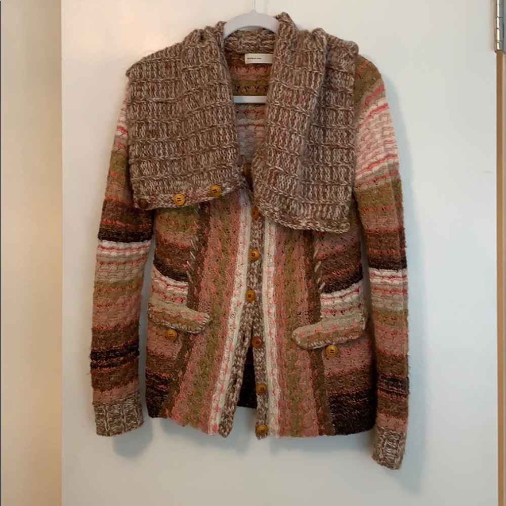 Anthropologie colorful cozy cardigan